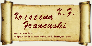 Kristina Francuski vizit kartica